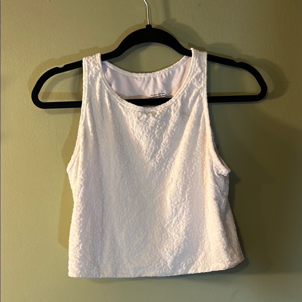 White Textured Women's Top
